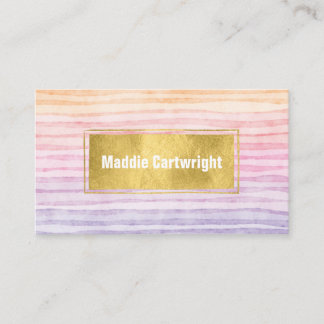 Visita Tarjeta de presentación Sunset Watercolor Strips