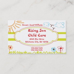 Visita Tarjeta de presentación Sunshine Child Care