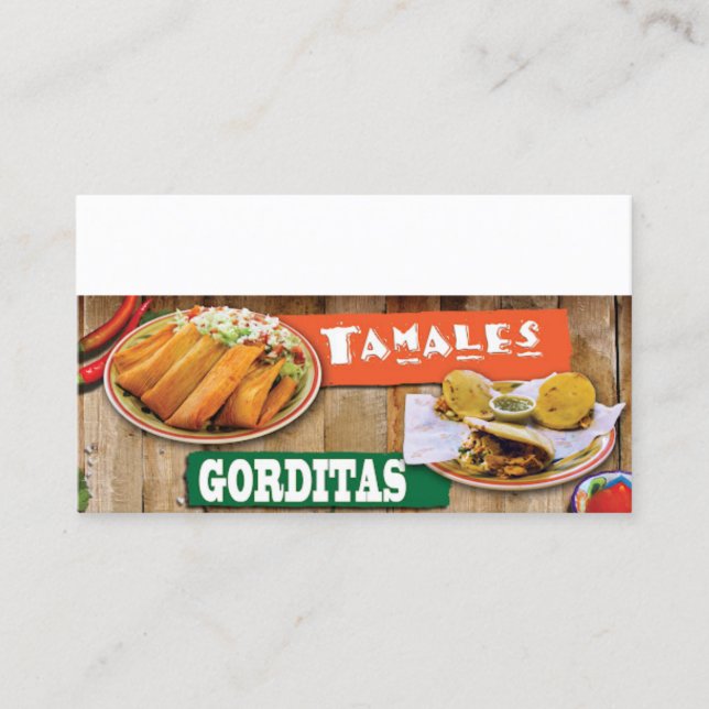 Visita Tarjeta de presentación Tamales Y Gorditas (Anverso)