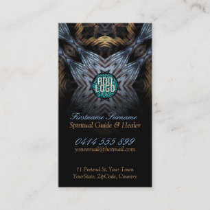 Visita Tarjeta de presentación Tapiz Fractal con logotipo