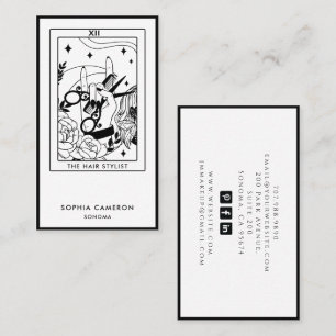 Visita Tarjeta de presentación Tarot de estilo Hair
