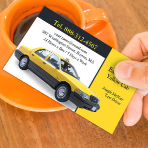 Visita Tarjeta de presentación Taxi Amarillo