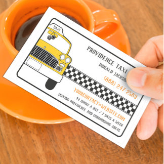 Visita Tarjeta de presentación Taxi Amarillo