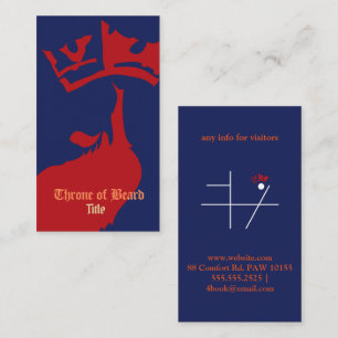 Visita Tarjeta de presentación "Throne Red" en DeepBlue