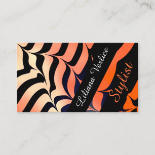 Visita Tarjeta de presentación Tigre Print Stripes Stylis