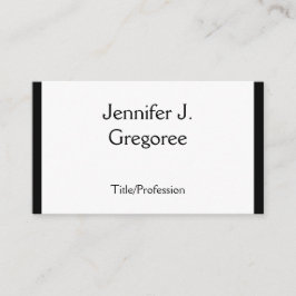 Visita Tarjeta de presentación tradicional clásica