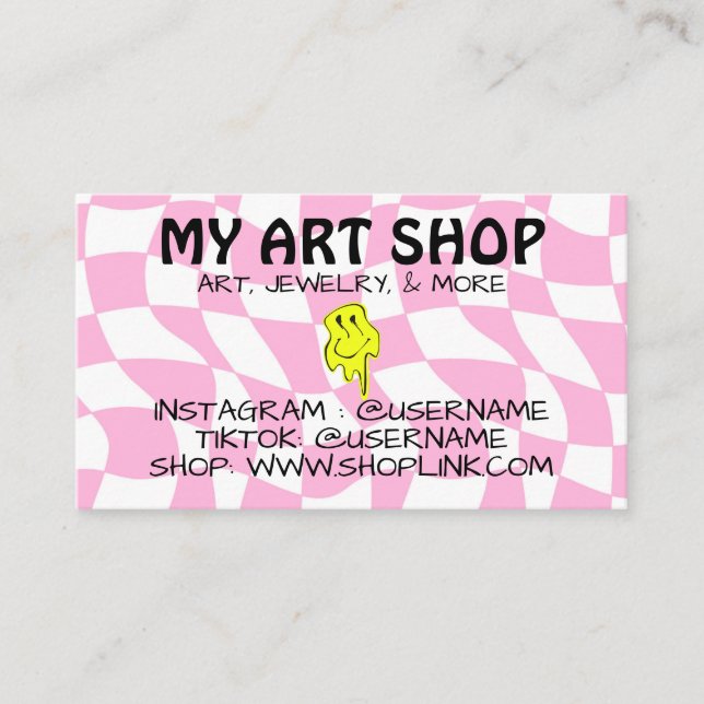 Visita Tarjeta de presentación Trippy Hippie (Anverso)