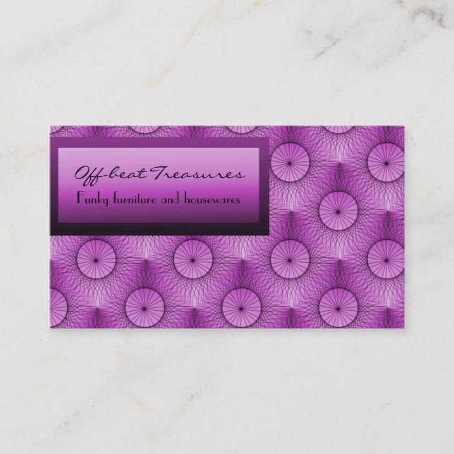 Visita Tarjeta de presentación Ultramodern Moda, Lavender (Anverso)