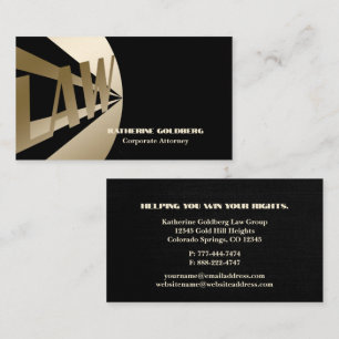 Visita Tarjeta de presentación única Gold y Black Procura