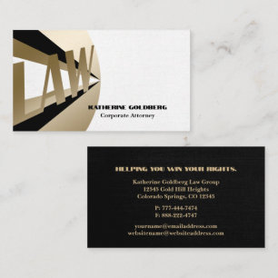 Visita Tarjeta de presentación única Gold y Black Procura