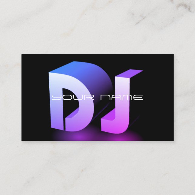 Visita Tarjeta de presentación única para DJ (Anverso)