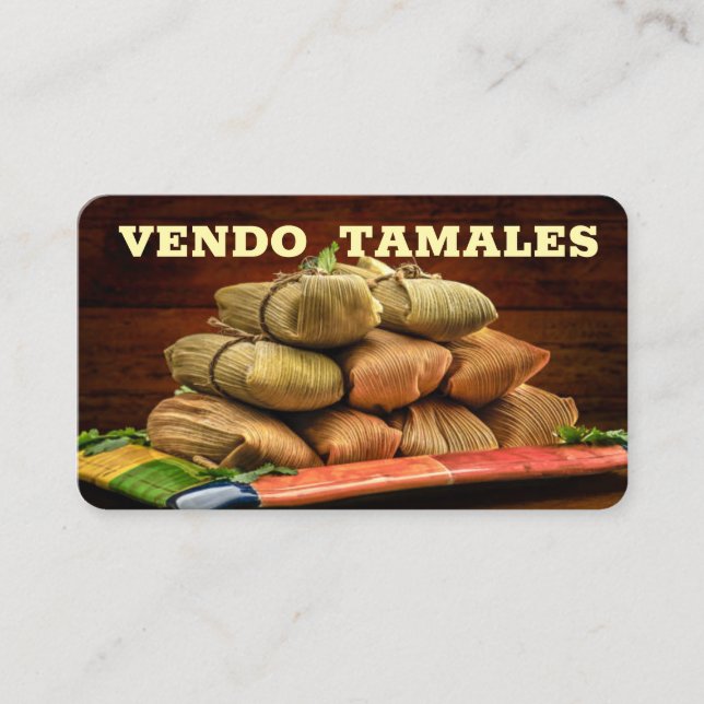 Visita Tarjeta de presentación Vendo tamales (Anverso)