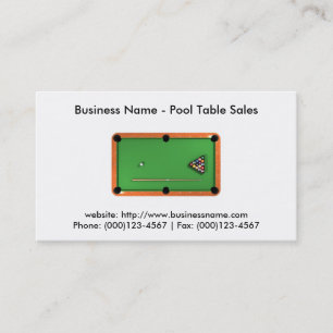 Visita Tarjeta de presentación: Venta de mesas de billar