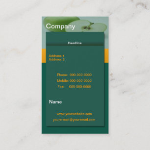 Visita Tarjeta de presentación verde Apple