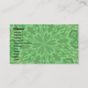Visita Tarjeta de presentación verde Peacock