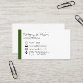 Visita Tarjeta de presentación - Verde y Gris