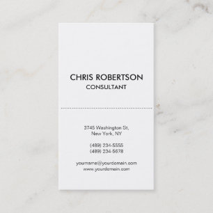 Visita Tarjeta de presentación vertical blanca