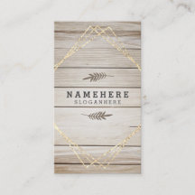 Tarjeta de presentación vertical de madera oscura