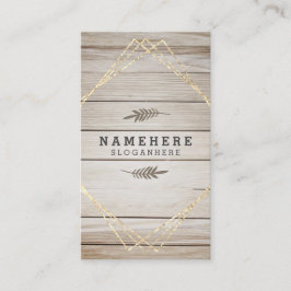 Visita Tarjeta de presentación vertical de madera oscura