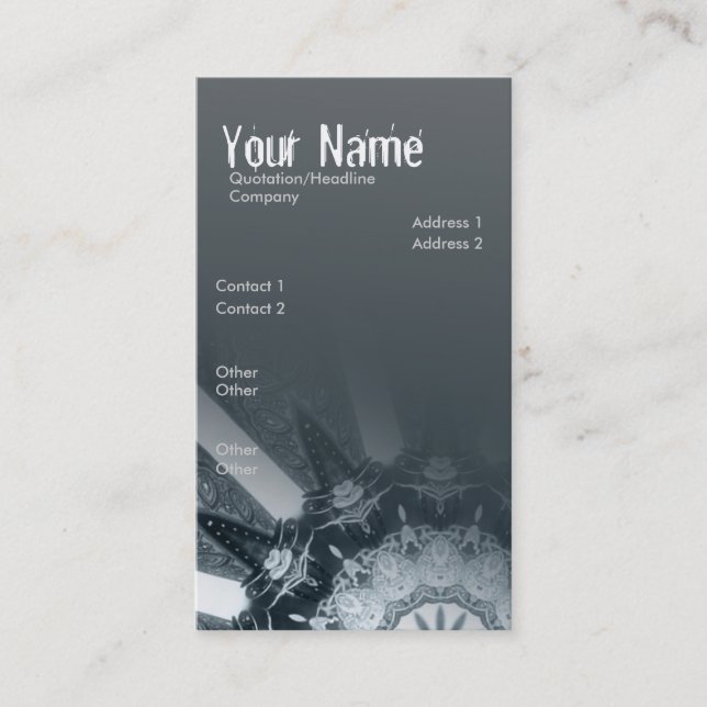 Visita Tarjeta de presentación vertical Greytall (Anverso)