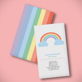 Visita Tarjeta de presentación vertical Pastel Arcoiris