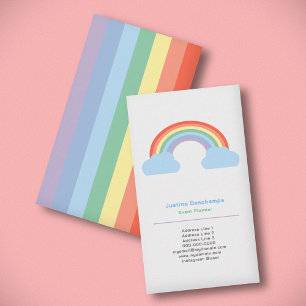 Visita Tarjeta de presentación vertical Pastel Arcoiris