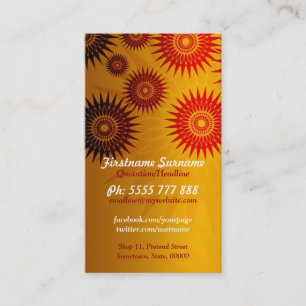 Visita Tarjeta de presentación vertical Sun Gold con logo