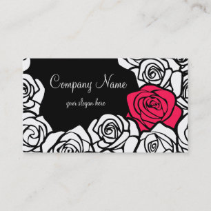 Visita Tarjeta de presentación Vintage de rosas negras, r