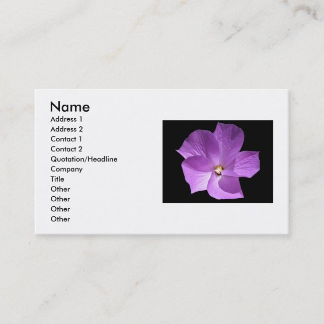 Visita Tarjeta de presentación Violet (Anverso)