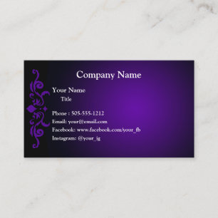 Visita Tarjeta de presentación Violet Purple Damask