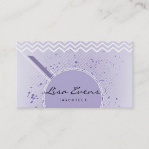 Visita Tarjeta de presentación violeta del patrón de cheq