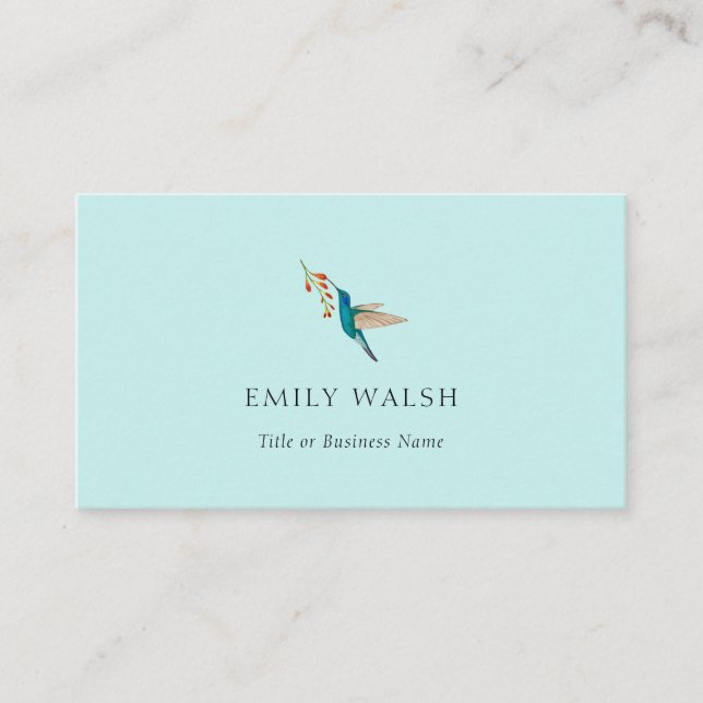 Visita Tarjeta de presentación Violetear Hummingbird (Anverso)