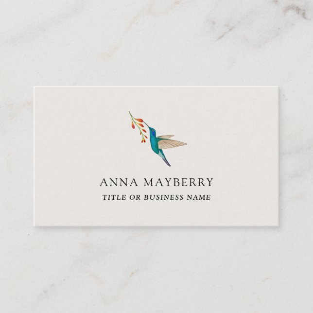 Visita Tarjeta de presentación Violetear Hummingbird (Anverso)