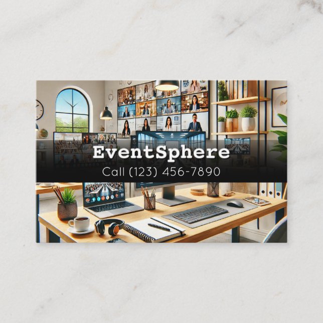 Visita Tarjeta de Presentación Virtual EventSphere Conect (Anverso)