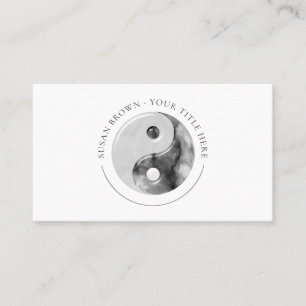 Visita Tarjeta de presentación Yin Yang Patrón de márm