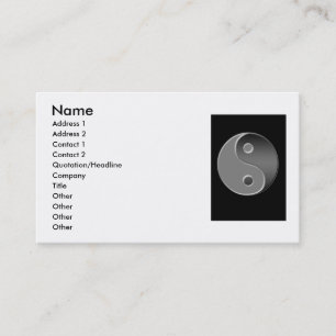 Visita Tarjeta de presentación Ying Yang