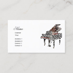 Visita Tarjeta de presentación Zebra Grand Piano