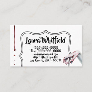 Visita Tarjeta de presentación zombie goteo de sangre vam