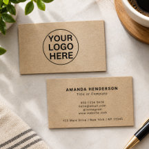 Tarjeta de promoción de logotipo empresarial rústi