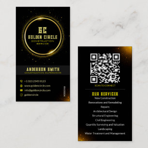 Visita Tarjeta de purpurina Gold de los Servicios de Cons