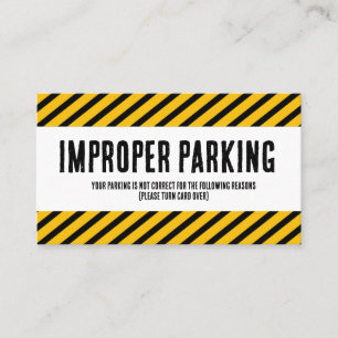 Visita Tarjeta de queja por estacionamiento incorrecto