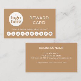 Visita Tarjeta de Recompensa de Logotipo Profesional Simp