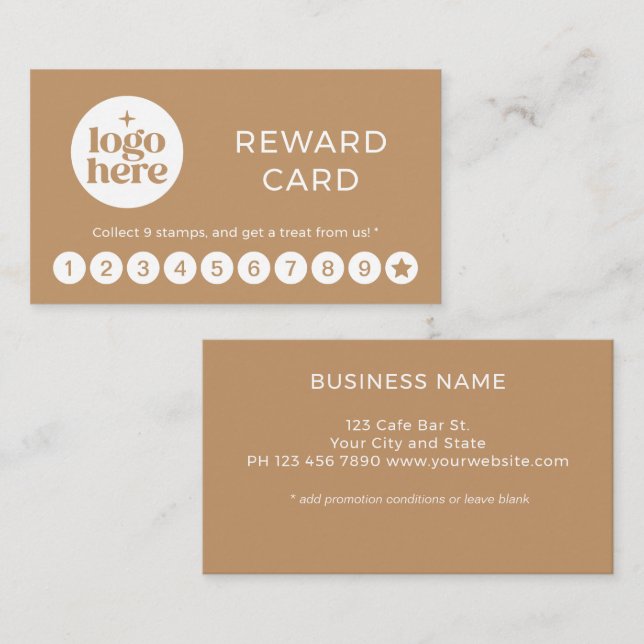 Visita Tarjeta de Recompensa de Logotipo Profesional Simp (Anverso / Reverso)