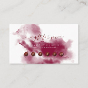 Visita Tarjeta de recompensa PixDezines Burgundy Watercol