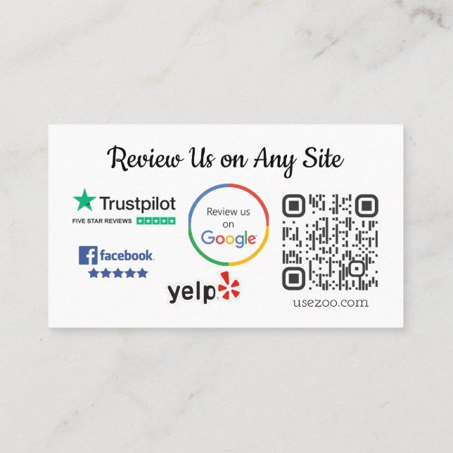 Visita Tarjeta de reconocimiento al revisar (Reverso)