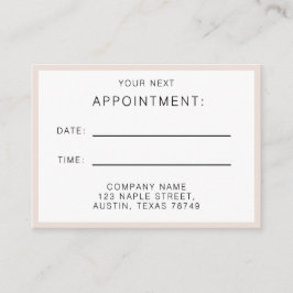 Visita Tarjeta de recordatorio de cita