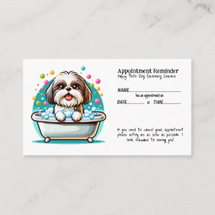 Visita Tarjeta de recordatorio de citas para perros que c