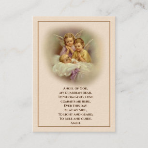 Visita Tarjeta de recuerdo de bautizo de bebé Ángeles