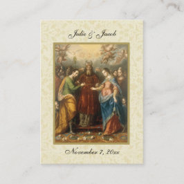 Visita Tarjeta de recuerdo de boda católica tradicional