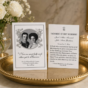 Visita Tarjeta de recuerdo de la boda del Beato Karl y Zi